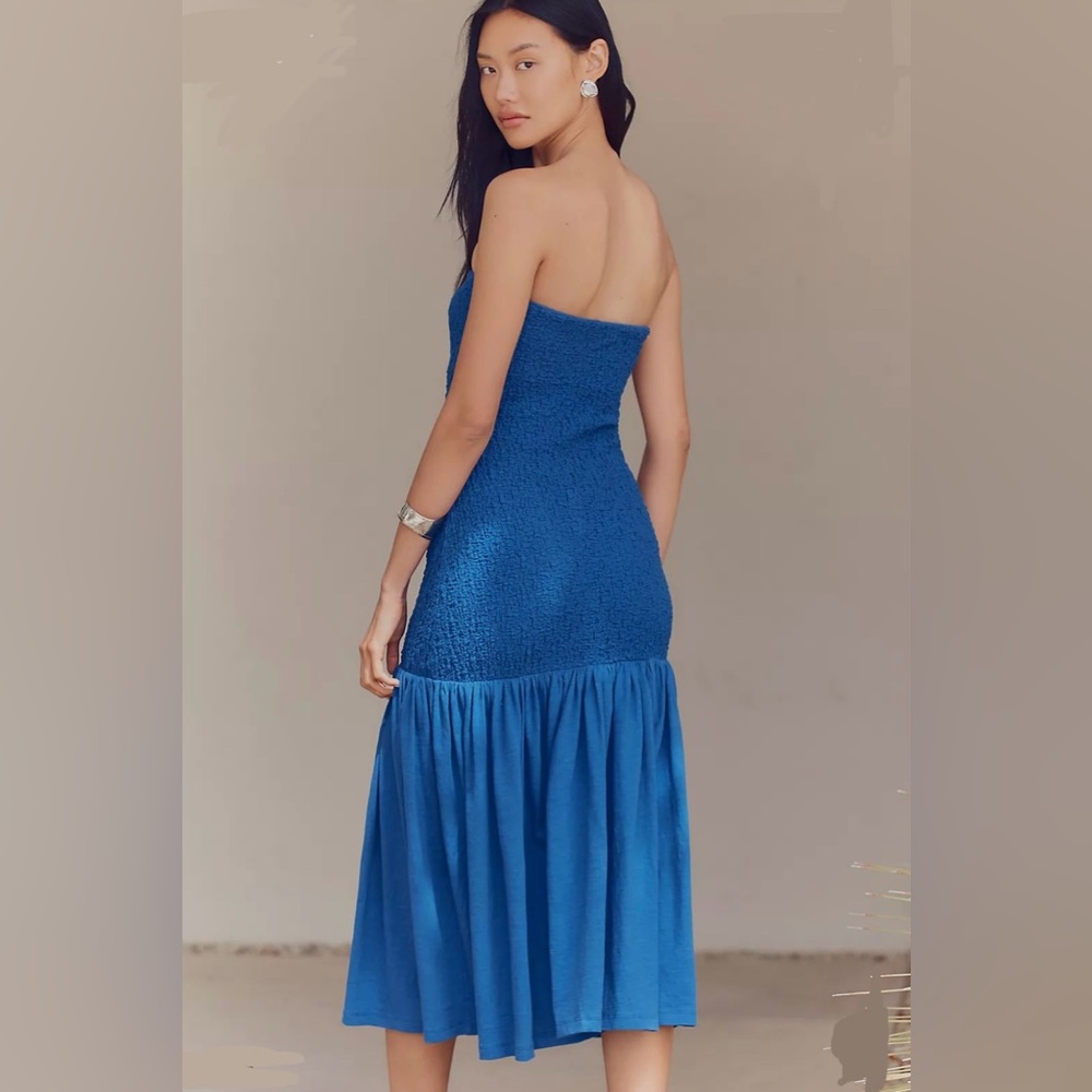 💫Anthropologie Celandine Deep Blue Maxi